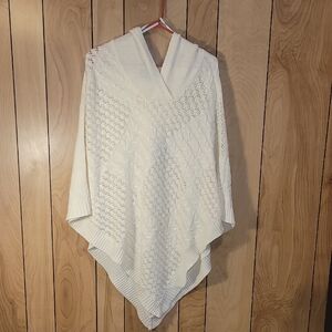Rhapsody Cream Knit Women's Poncho